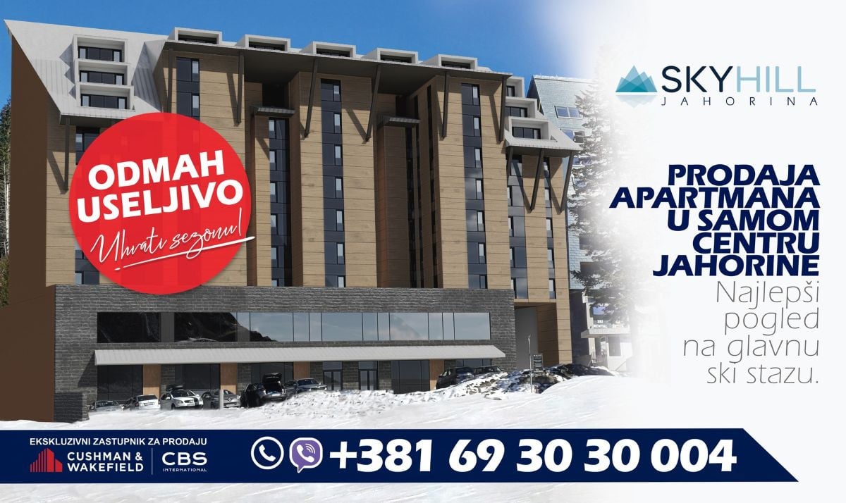 Prodaja apartmana u samom centru Jahorine sa najljepšim pogledom na glavnu ski stazu