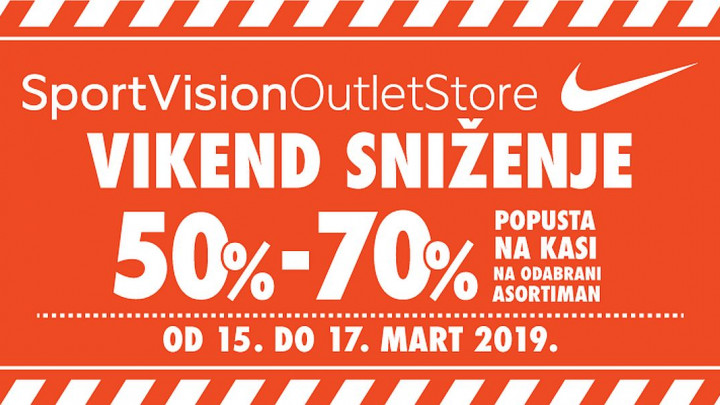 Vikend sniženje u Sport Vision Outlet Store