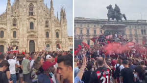 Navijači Intera danas su u kućama: Crno-crveni dresovi preplavili su Milano! 