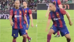 Ima "pivski stomak" i nerealnu "elastiku": Navijač se punom brzinom zaletio u Ronaldinha, kad ono...
