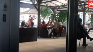 Pjesma navijača Veleža u Visokom