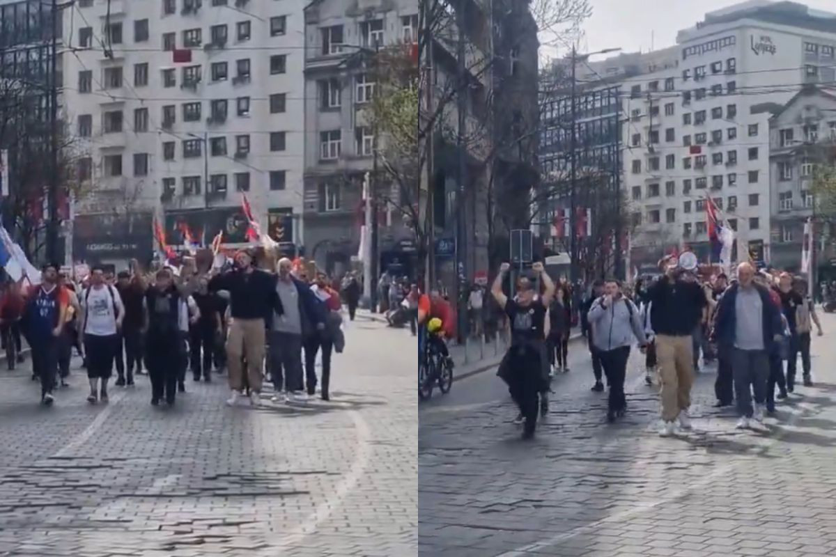 Beograd ovako nešto ne pamti - Div na čelu kolone protiv Aleksandra Vučića, dugo je čekao ovaj dan
