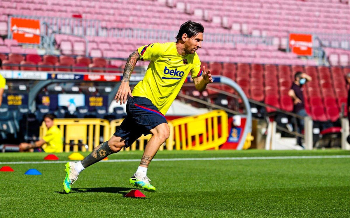 Barcelona se nakon tri mjeseca vratila na Camp Nou, trenirao i Lionel Messi