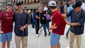 S djevojkom posjetio rimski Colosseum u dresu Dybale, a ni slutio nije da Argentinac stoji iza njega