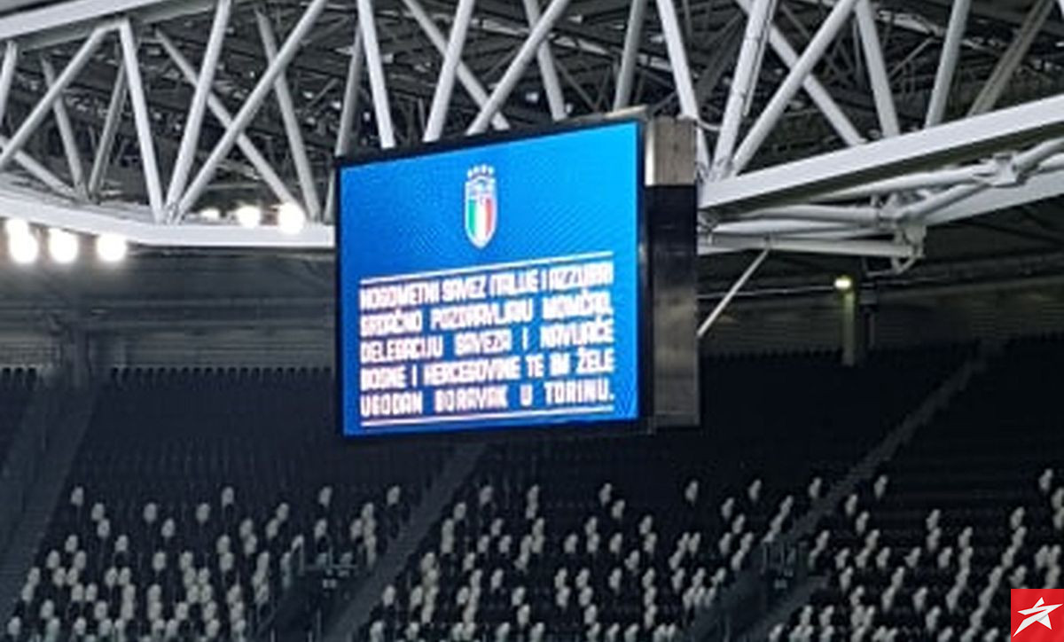 Poruka na semaforu stadiona Juventusa: Italijani pozdravili Zmajeve
