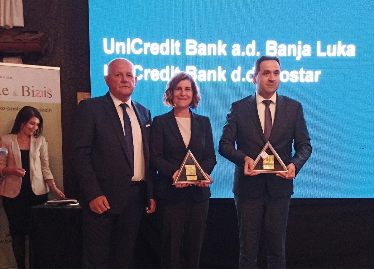 Treću godinu zaredom: Priznanje za najbolju mobilnu aplikaciju UniCreditu u Bosni i Hercegovini