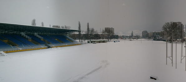 Stadioni u Tuzli i Zenici pod snijegom Stadioni u Tuzli i Zenici pod snijegom