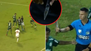 Divljačke scene na terenu: Navijač s nožem u rukama krenuo na fudbalera