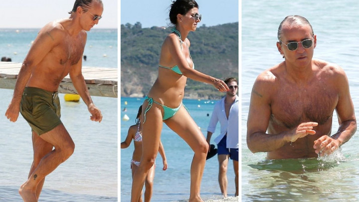 55-godišnji Roberto Mancini i supruga Silvia pokazali vrhunske forme na plaži za bogate