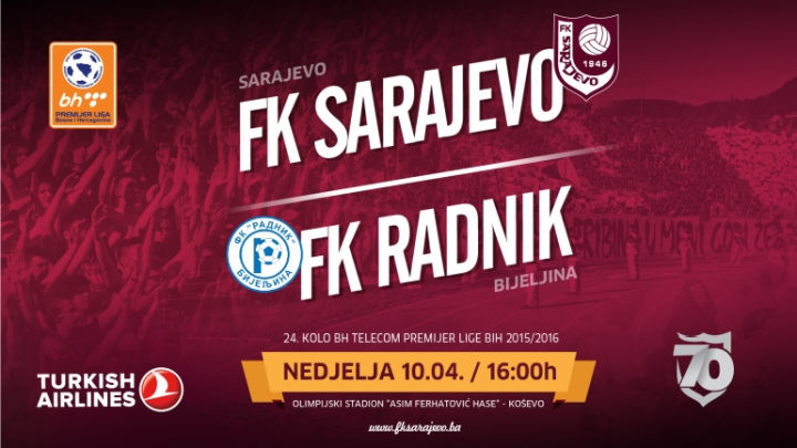 Nagrađujemo ulaznicama za meč Sarajevo - Radnik