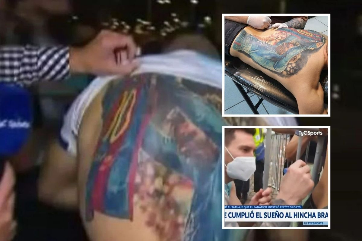 Messi mu se potpisao ispod tetoveže na leđima, a on odmah otrčao u tattoo radnju