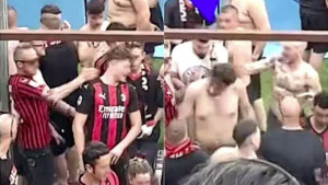 Niko ni da zucne: Zloglasni ultrasi Milana šamaraju ostale navijače Rossonera kao malu djecu