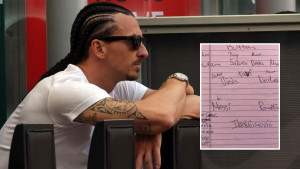 Ibrahimović na papiru napisao najbolje igrače s kojima je igrao, jednog je potom prekrižio