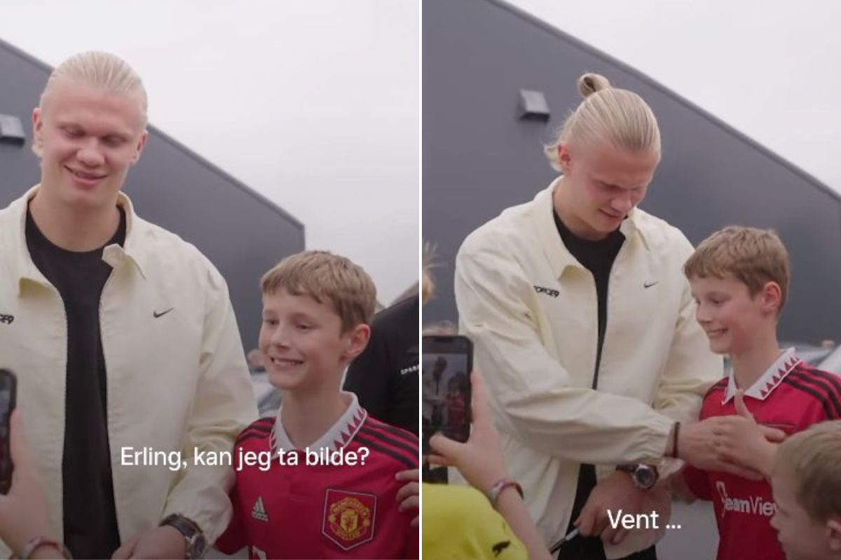 Dječak u dresu Manchester Uniteda tražio fotografiju, a takvu reakciji Haalanda niko nije očekivao