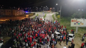 Ludilo u Mostaru: Spektakularan doček za igrače Veleža