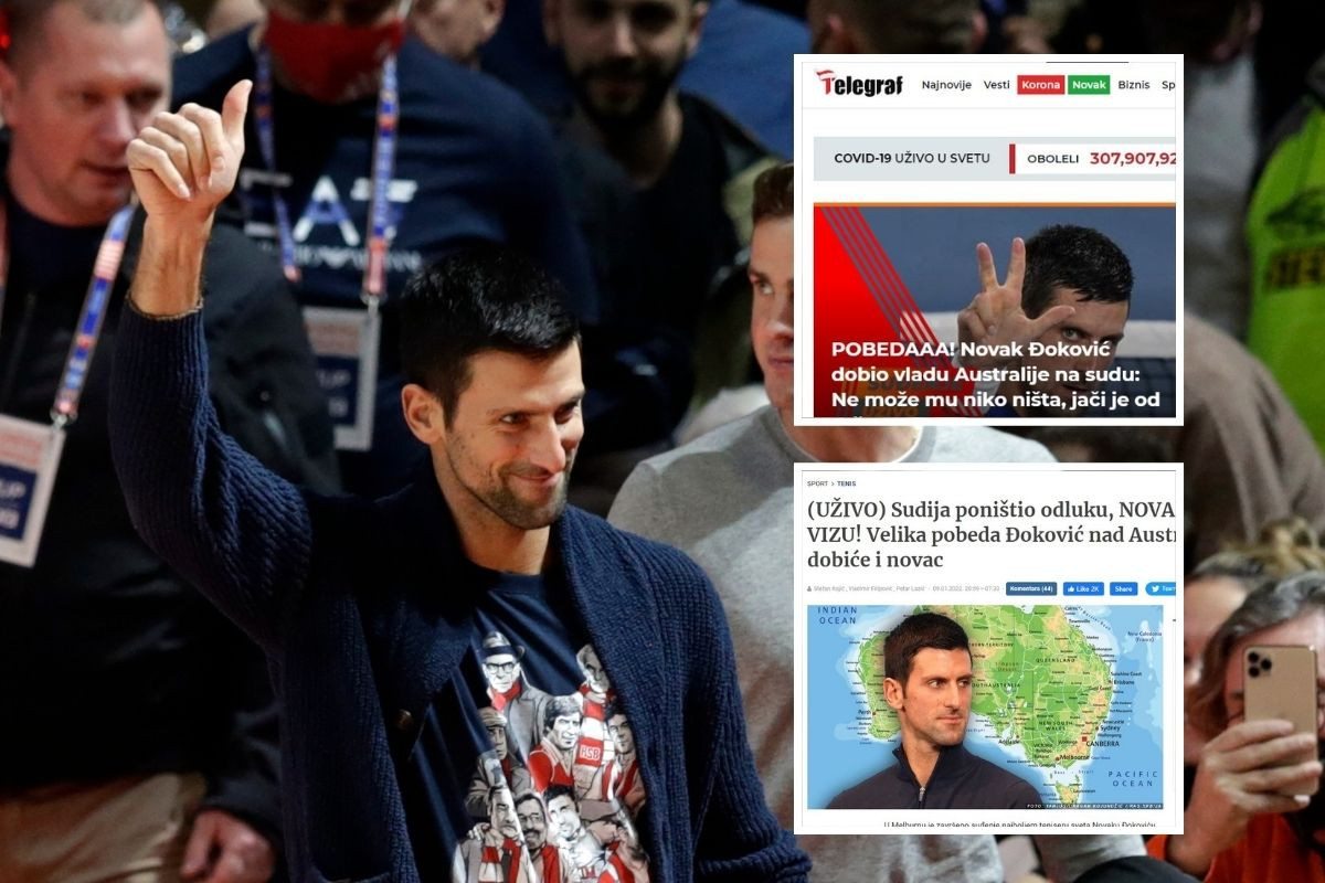 Kako su mediji u Srbiji ispratili pobjedu Đokovića na sudu: "Jači je od države"