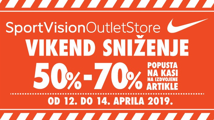 Vikend sniženje u Sport Vision Outlet Store