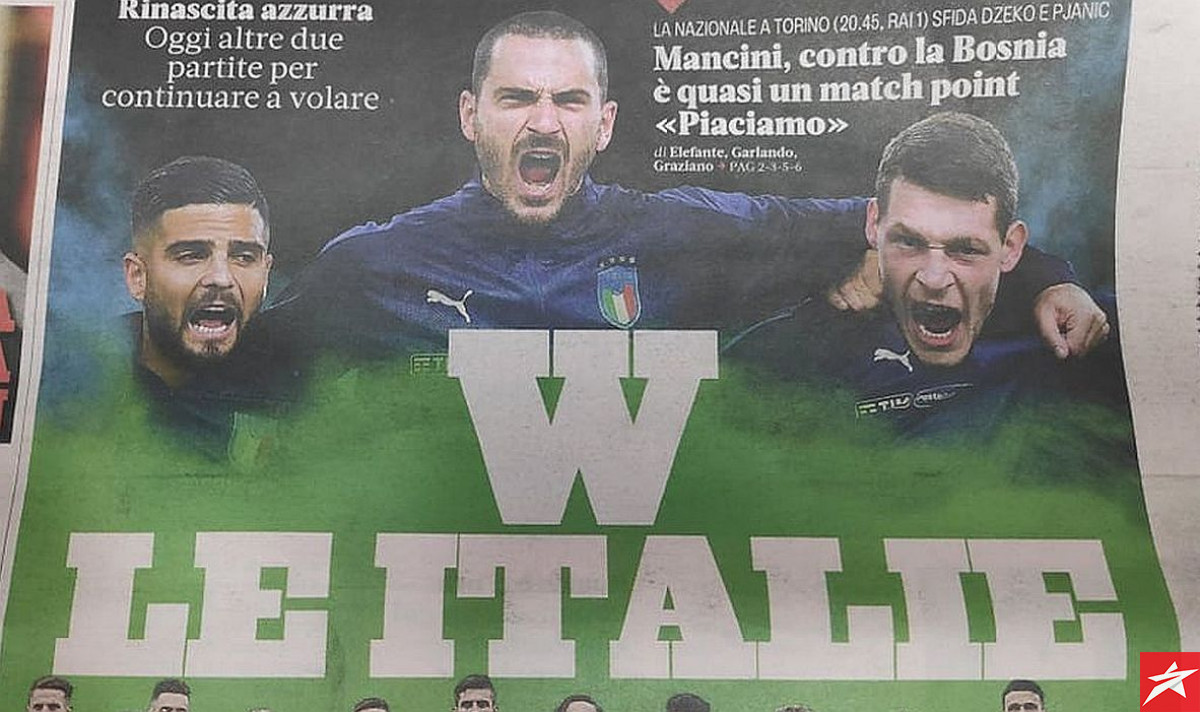 Šta kaže italijanska štampa pred večerašnju utakmicu? "Meč poen..."