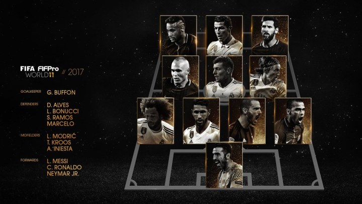 FIFA izabrala najbolji tim za 2017. godinu