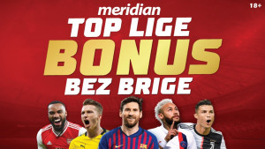 Fudbalski vikend: Meridian bonus od 20 KM, bez uslova! 200% extra bonus i brutalni 1000% bonus!