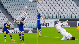 Ronaldo pokušao izvesti nebeski skok, ali prizemljenje je bilo veoma bolno