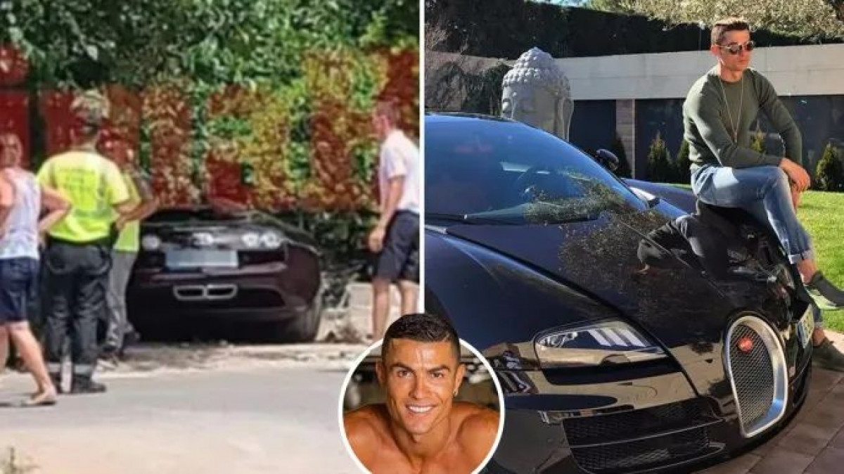 Pogledajte kako izgleda Ronaldov Bugatti s kojim se njegov radnik jučer zabio u zid