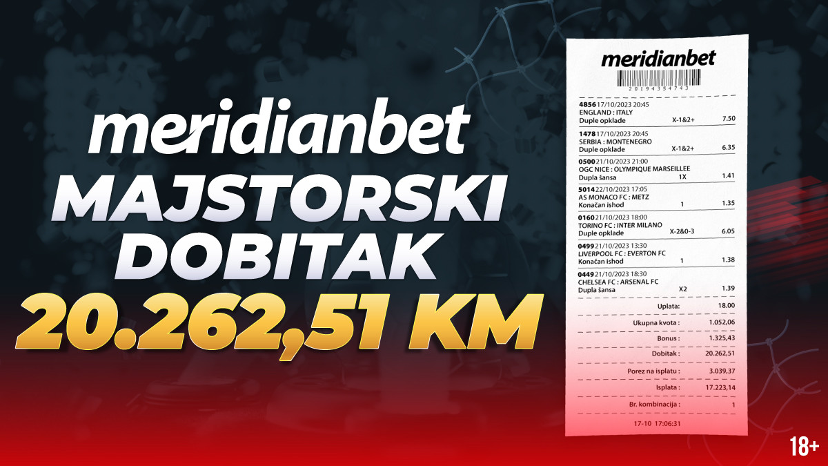 Spektakl u Meridianu: Pogođena kvota preko 1000! Spektakl u Meridianu: Pogođena kvota preko 1000!