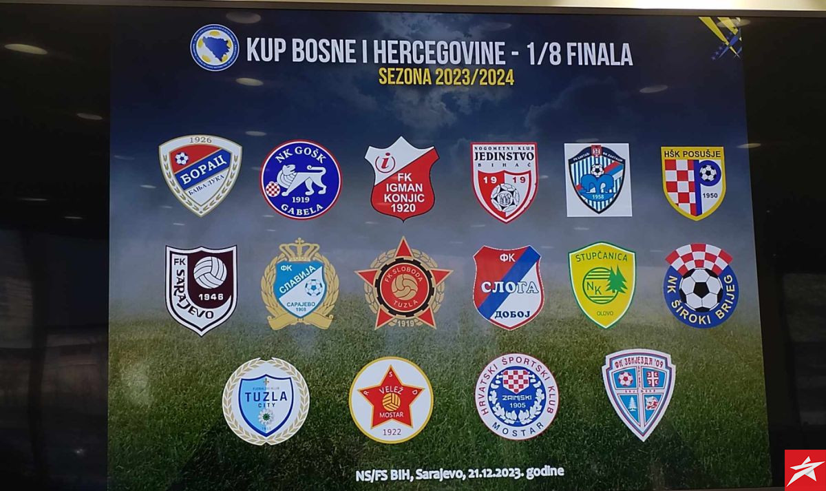 Poznati parovi osmine finala Kupa Bosne i Hercegovine, čeka nas nekoliko zanimljivih okršaja!