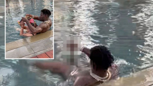 Bahata zvijezda maltretira ženu u bazenu golom stražnjicom i svojim spolnim organom