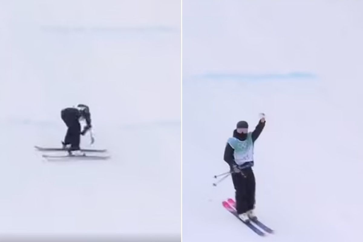 Bizarna scena u Pekingu: Skijašu ispao novčanik tokom nastupa Bizarna scena u Pekingu: Skijašu ispao novčanik tokom nastupa