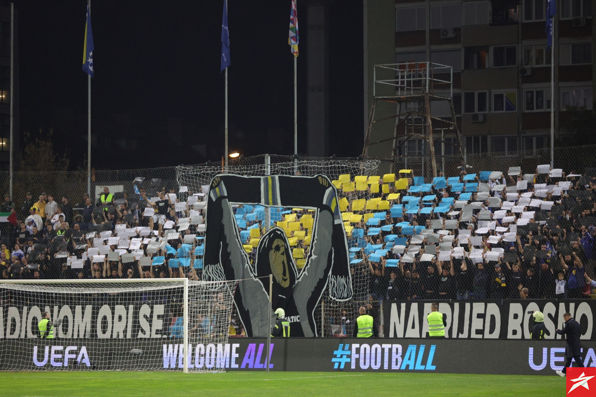Kazna je rigorozna: UEFA zatvara dio tribine Bilinog polja na kojem se nalaze BHFanaticosi Kazna je rigorozna: UEFA zatvara dio tribine Bilinog polja na kojem se nalaze BHFanaticosi
