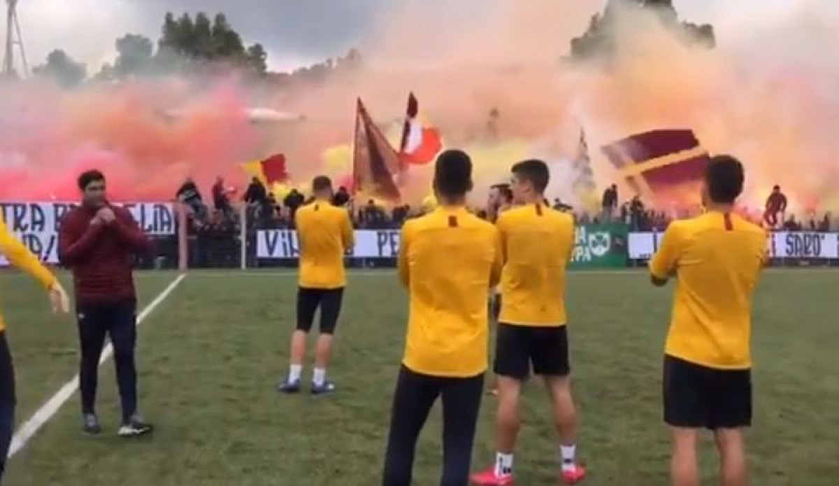 Nevjerovatna atmosfera na treningu Rome pred okršaj protiv Lazija