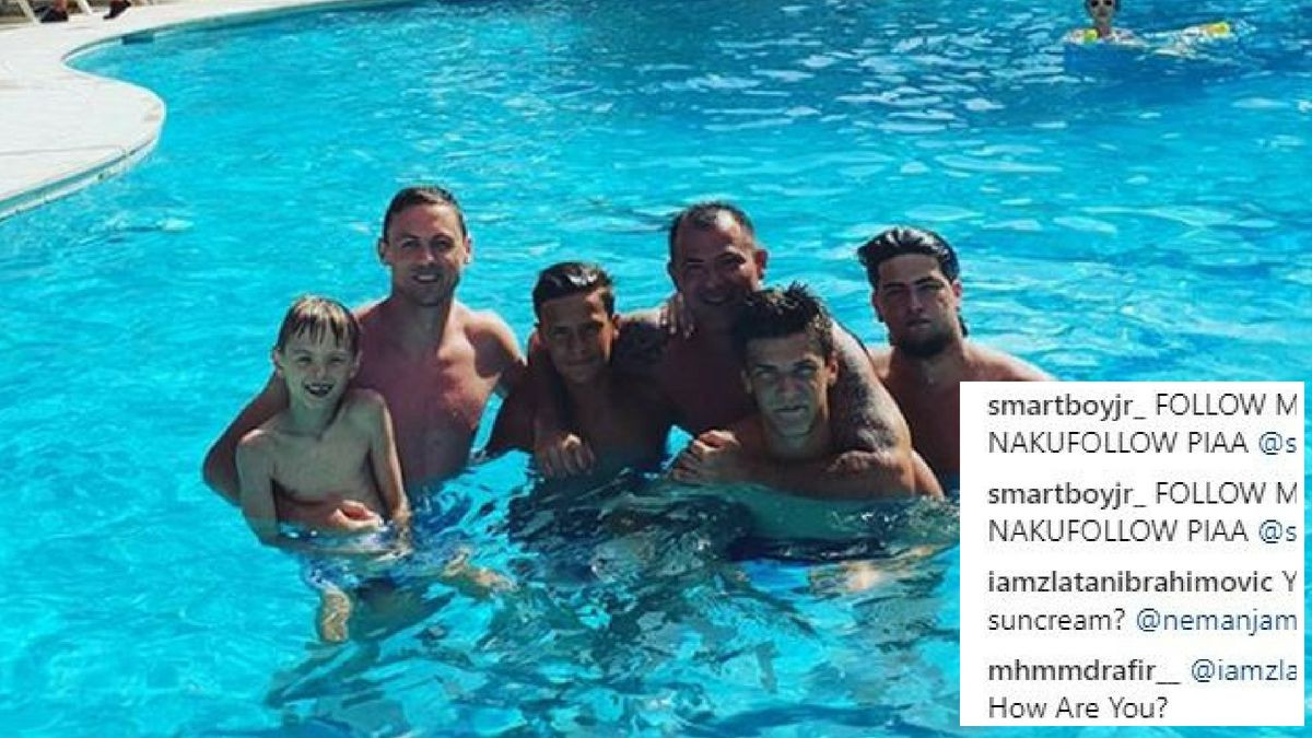 Matić i Stanković se pohvalili fotografijom iz bazena, ali komentar Zlatana je zasjenio sve