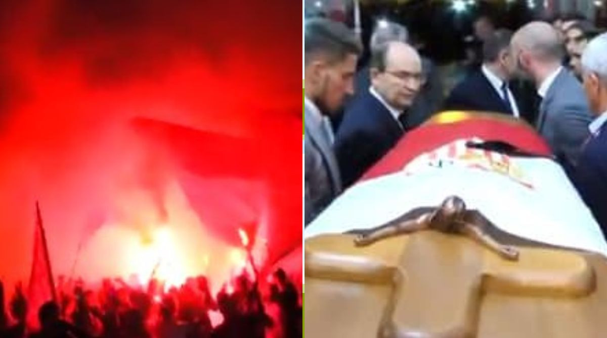 Reyesov kovčeg sa Sevillinog stadiona ispraćen uz suze, himnu, aplauze i spektakularnu bakljadu