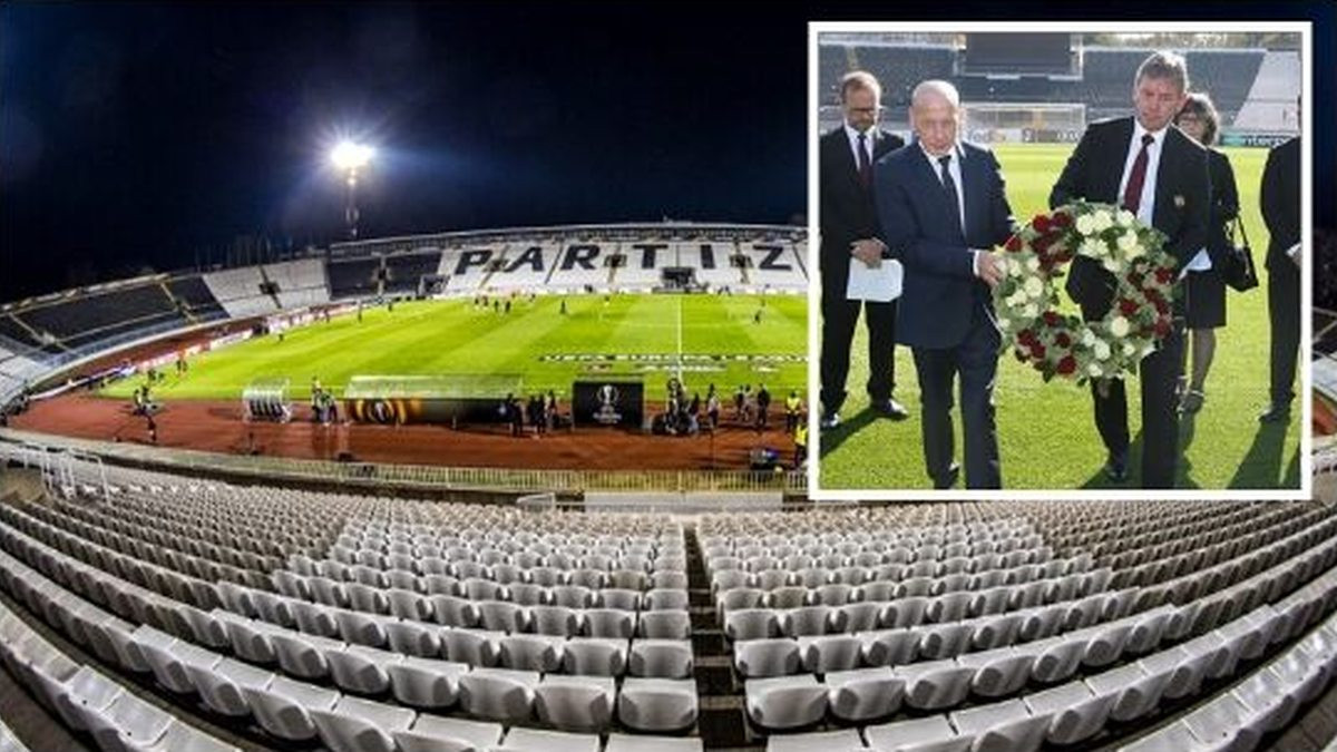 Delegacija Manchester Uniteda položila vijenac na stadionu Partizana