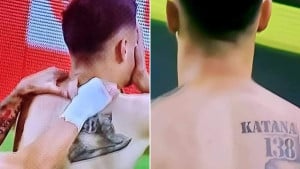 Tetovaža albanskog igrača za zemljotres u Srbiji - Odlučio je skinuti dres i javno je pokazati