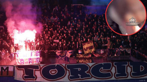 S obilježjima Torcide došao u Beograd - Nije se dobro proveo!