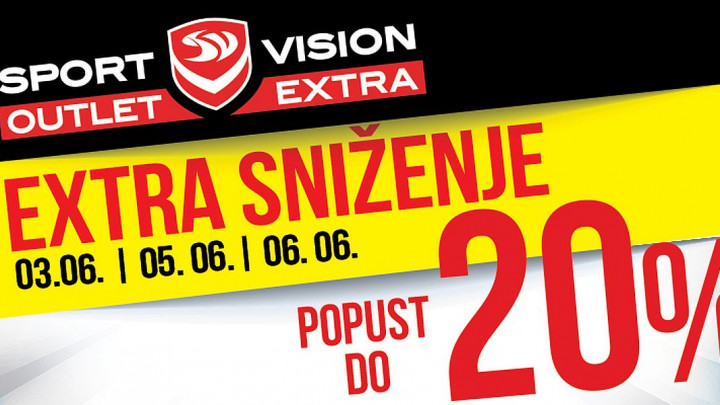 Extra sniženje u Sport Vision Outlet Extra