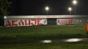 Delije su sinoć najavile vruć dan u Kragujevcu