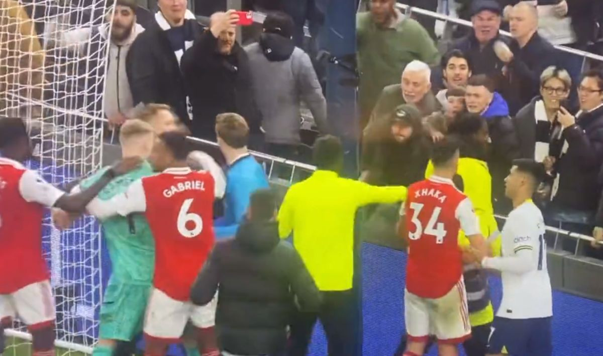Navijač Tottenhama udario golmana Arsenala, a onda je na scenu stupio Xhaka!