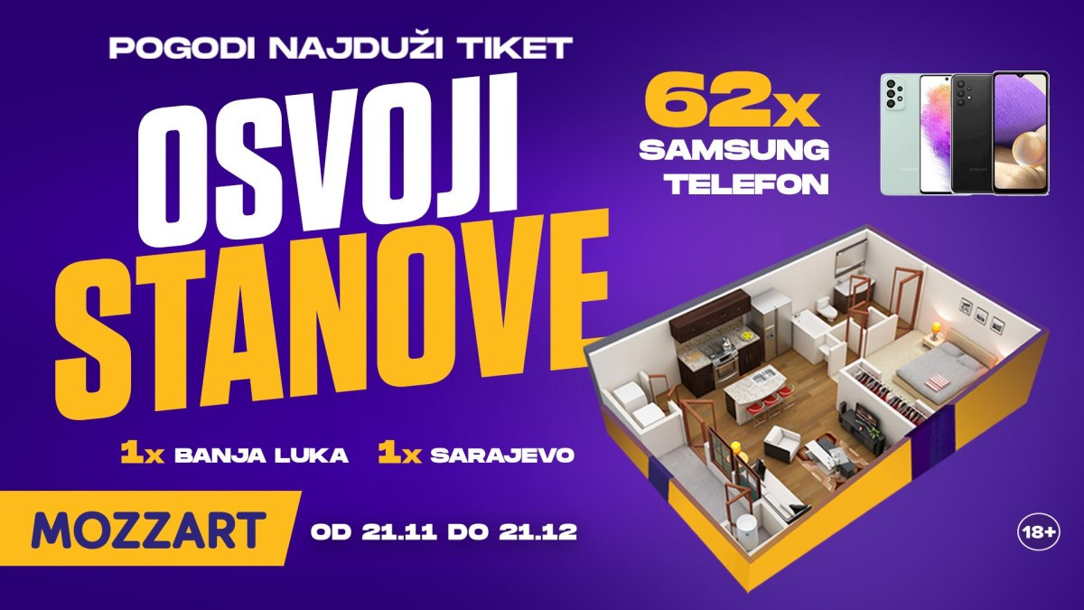 Još sedam dana! Želiš li ključeve novog stana? Mozzart nagrađuje!