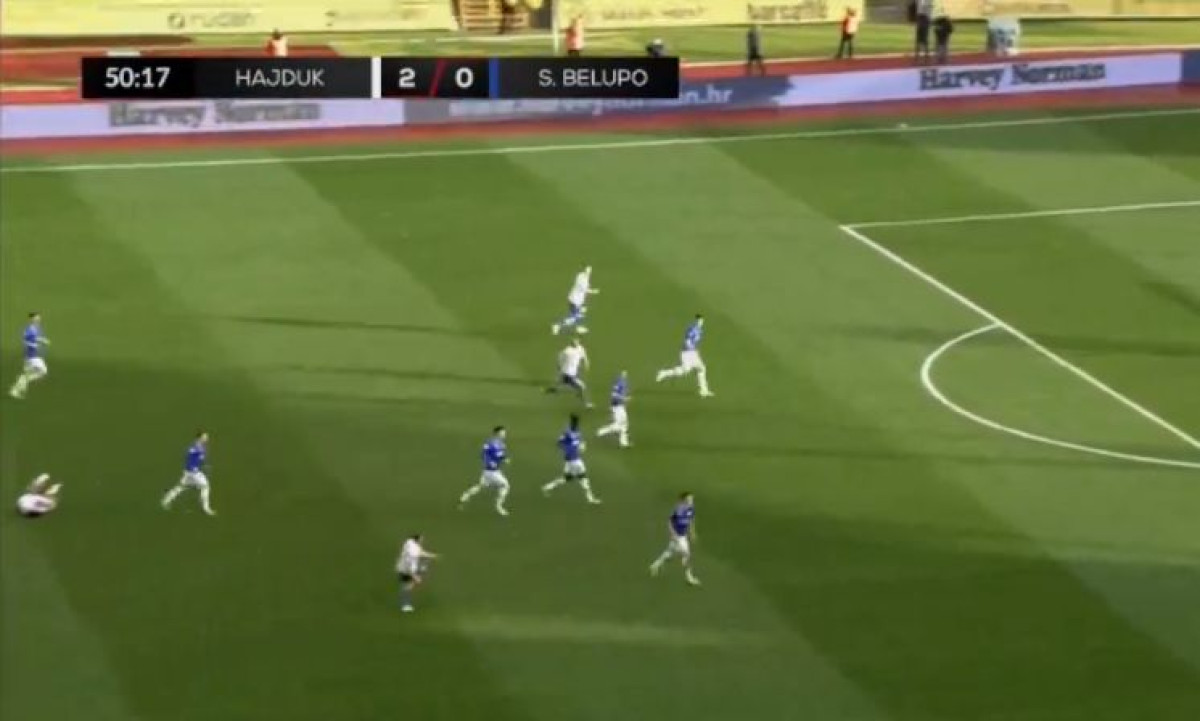 Hajduk zabio treći gol, nikome nije bilo do slavlja i komentator u očaju: "Joj samo da nije koljeno"