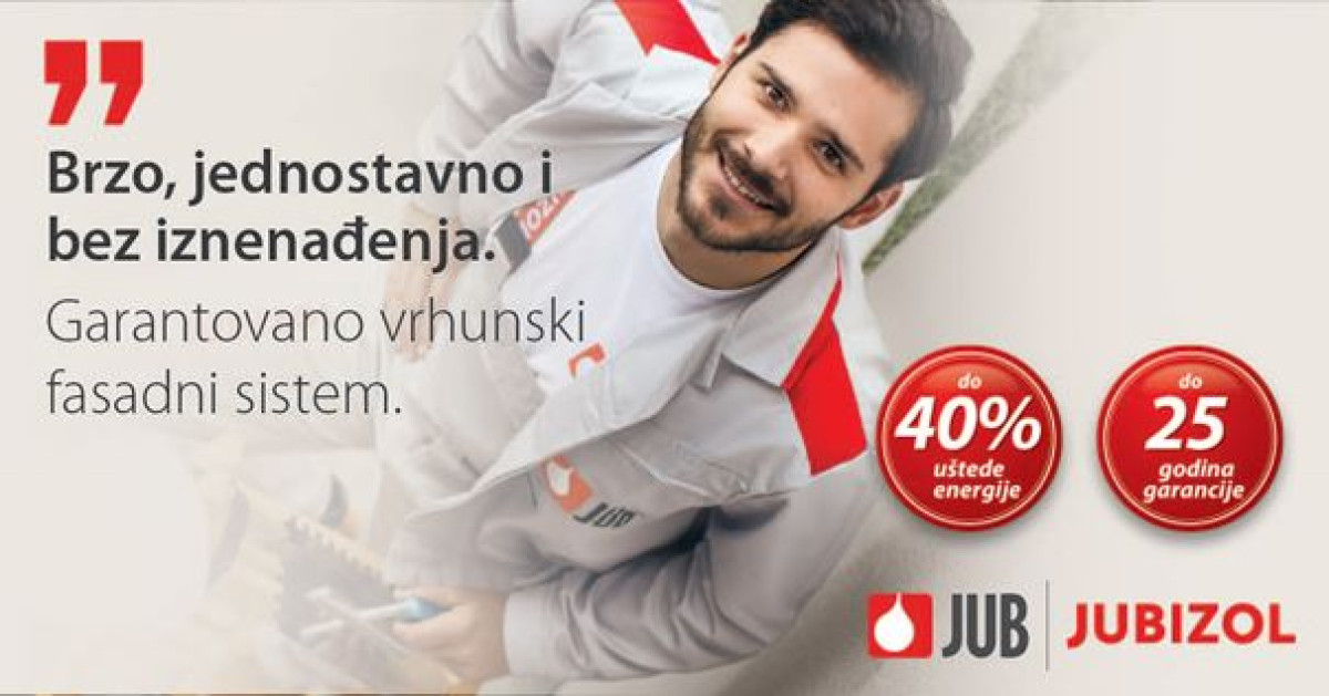 Uz dugotrajnu garanciju, GRATIS fasadnu mrežicu pri odabiru kompletnog JUBIZOL fasadnog sistema