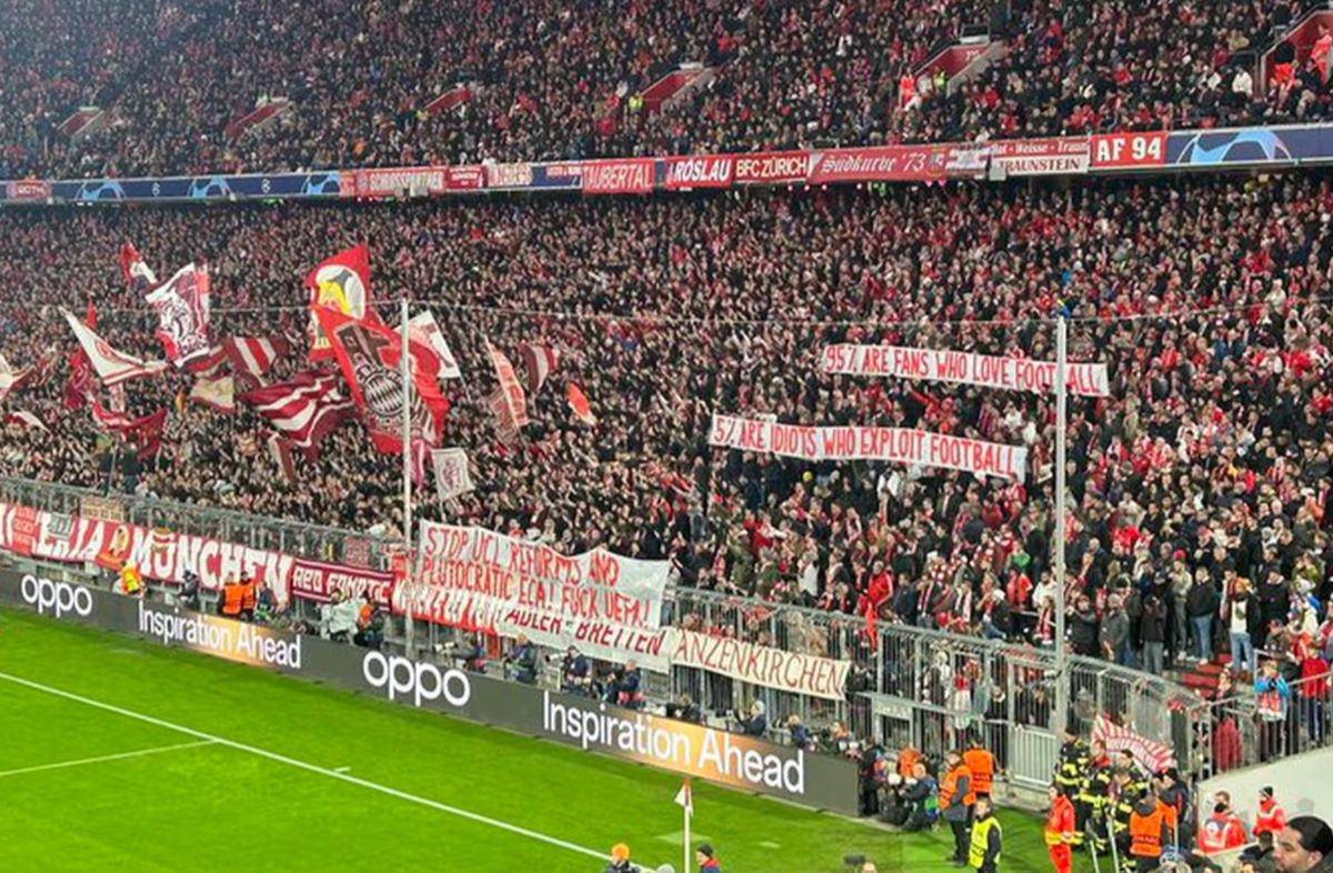 Navijači Bayerna šalju jake poruke - jedan dio je za upravu kluba, drugi za UEFA-u