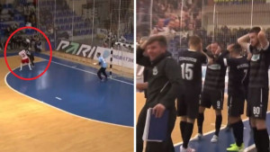 U Rusiji postignut skoro nemoguć gol u futsalu, svi u dvorani se hvatali za glavu