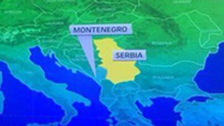 Televizija  objašnjavala gledaocima gdje se nalazi Srbija