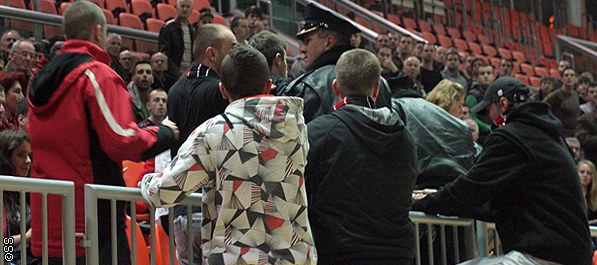 Navijački okršaj, Partizan slavio u Zenici