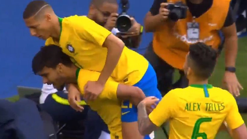 Prvijenac Paquete u dresu Brazila, obratite pažnju na proslavu gola