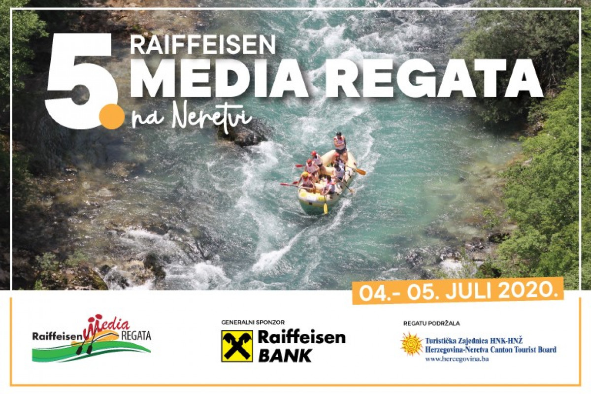 Peta Raiffeisen media Regata na Neretvi,  u organizaciji UG “Zelena rijeka” Konjic