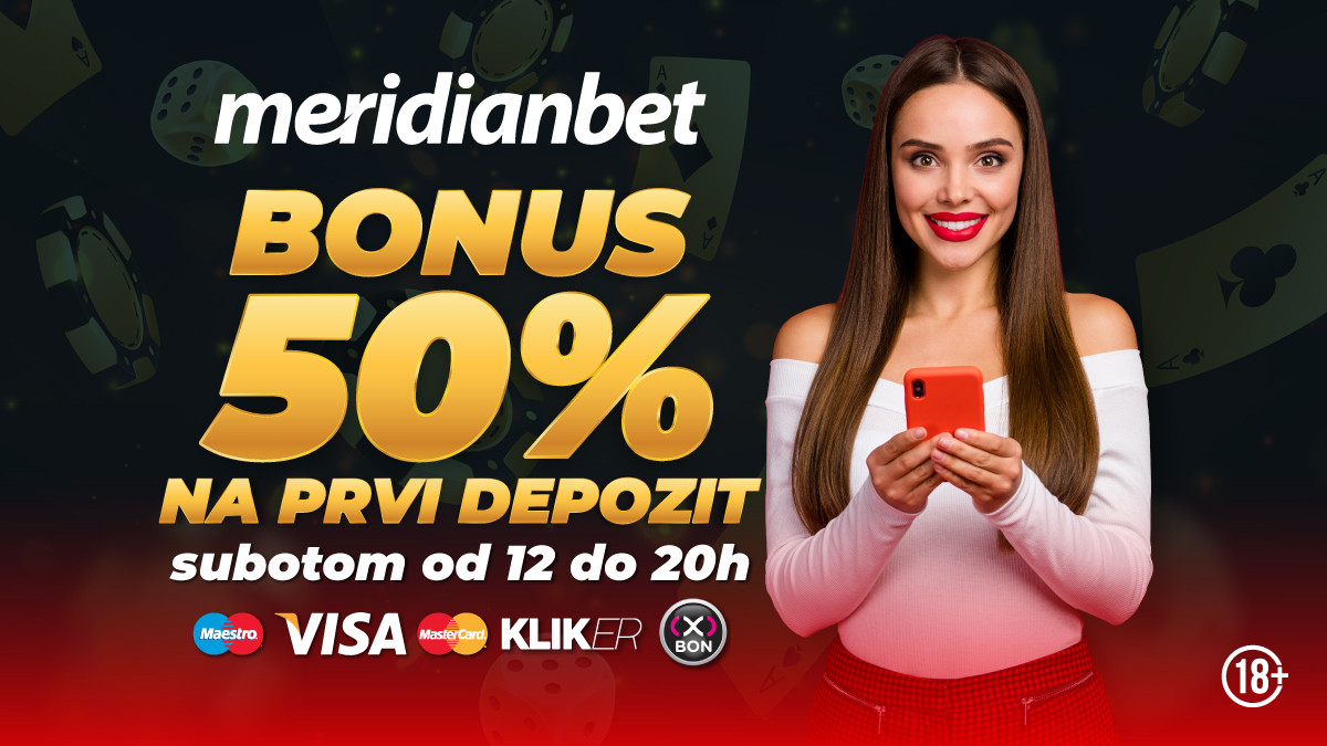 Depozit u Meridianu vrijedi više: Subotom uzmi 50% bonusa Depozit u Meridianu vrijedi više: Subotom uzmi 50% bonusa